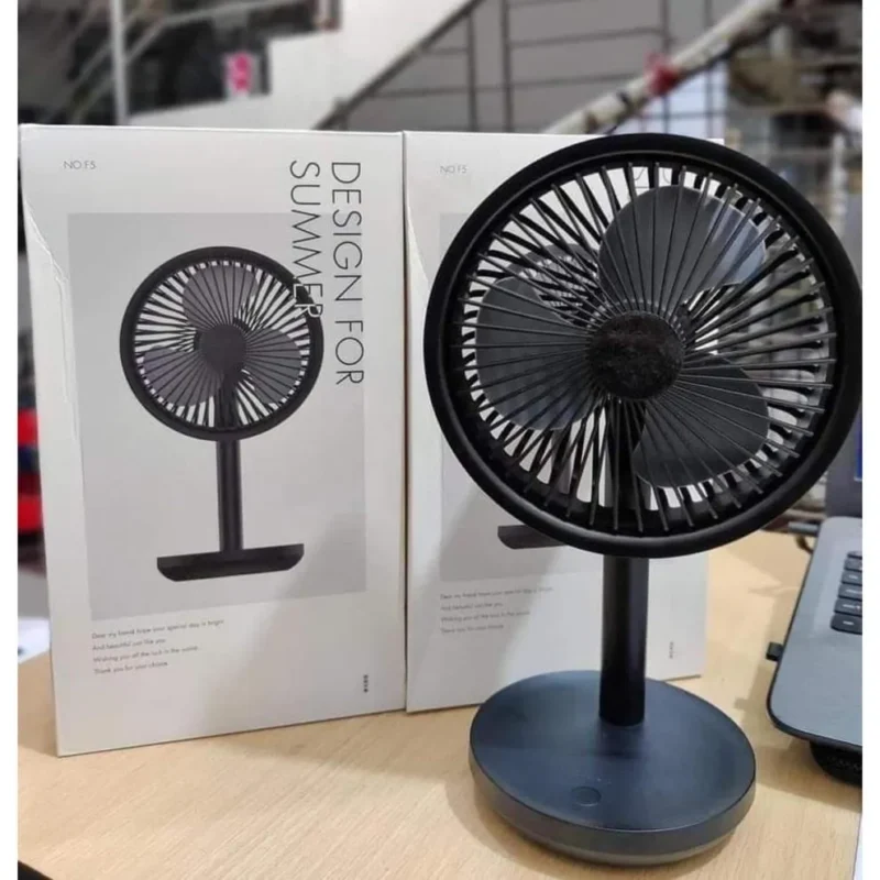 Xiaomi AISOLOVE F5 4000mAh Rechargeable Desk Fan – Black Color - Image 2