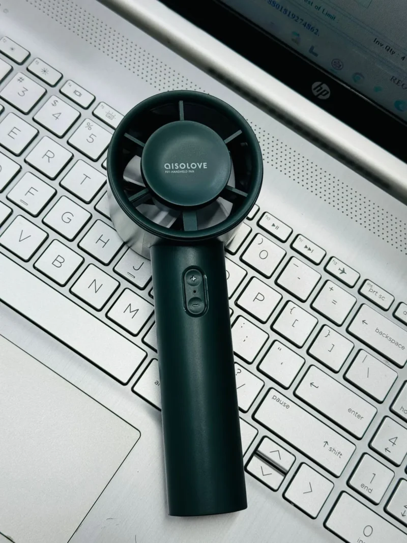 Xiaomi AISOLOVE F01 Handheld Turbo Fan (2000mAh Battery) – Green Color - Image 2